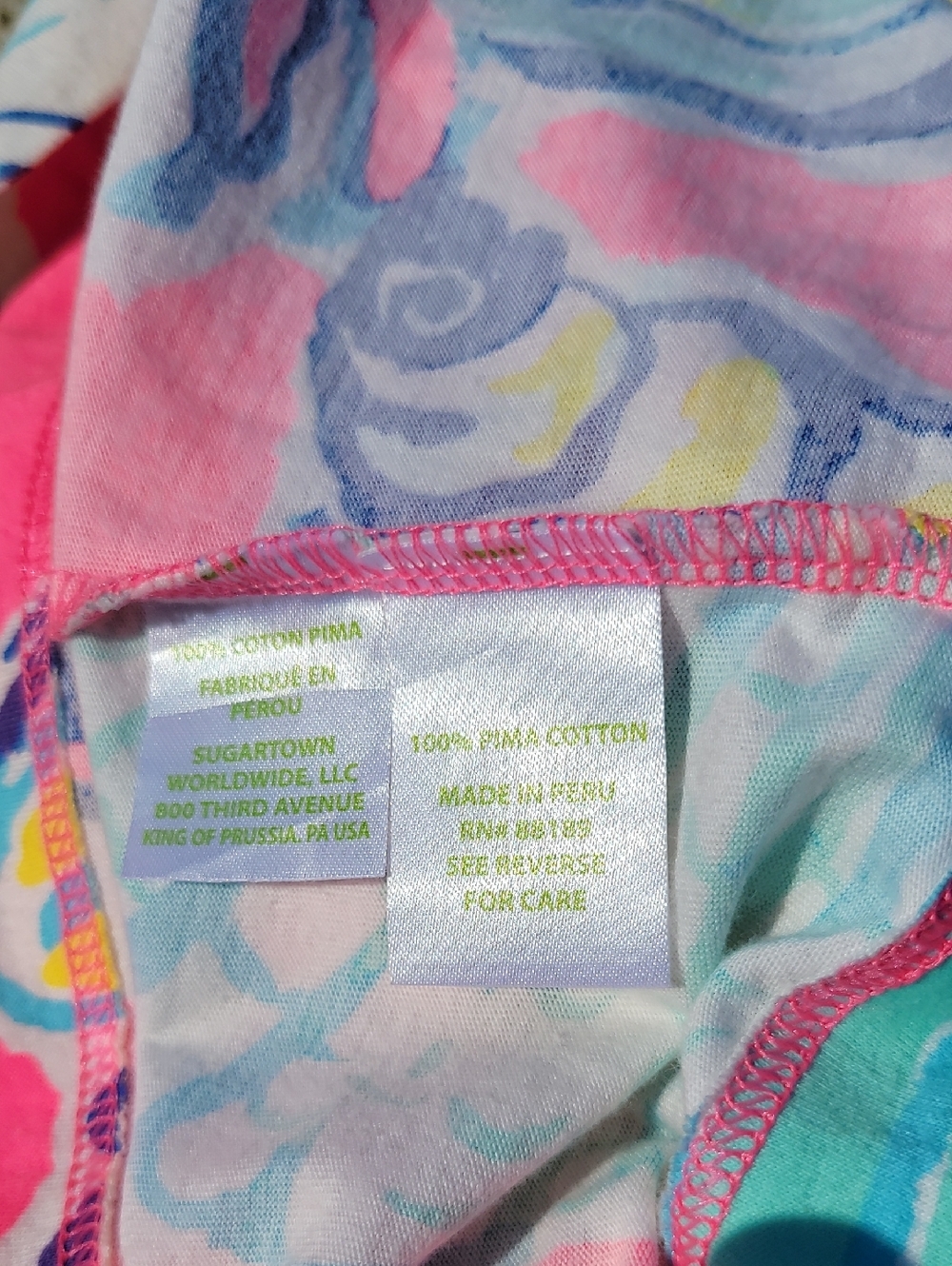 Lilly Pulitzer Marlowe Swept By The Tides Flower Seashell T Shirt Dress, Size M - Picture 8 of 8